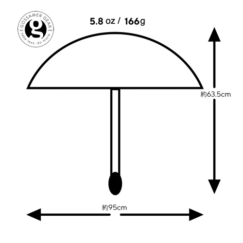 GOSSAMER GEAR|Lightrek Hiking Umbrella