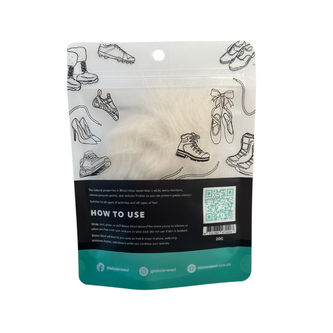 BLISTER WOOL| Blister Prevention Pack - Regular 20g