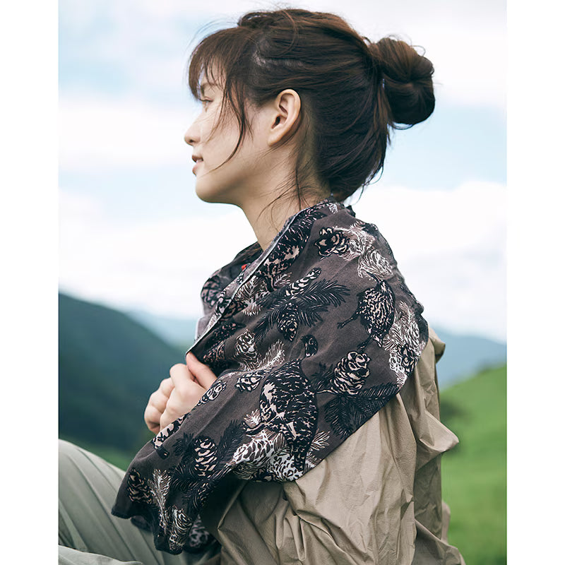 SPORTS TENUGUI ｜ライチョウ＆ホシガラス セピア