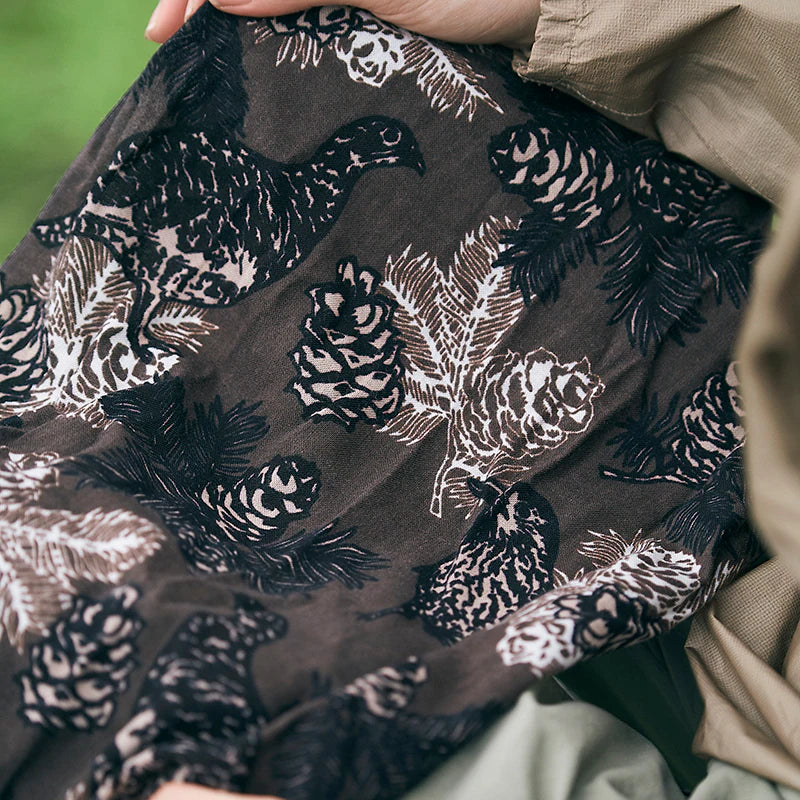 SPORTS TENUGUI ｜ライチョウ＆ホシガラス セピア